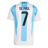 Camiseta Argentina Rodrigo De Paul #7 Primera Equipación Replica Copa America 2024 mangas cortas